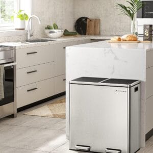 2 x 8 gallon (2 x 30 l) garbage can for kitchen