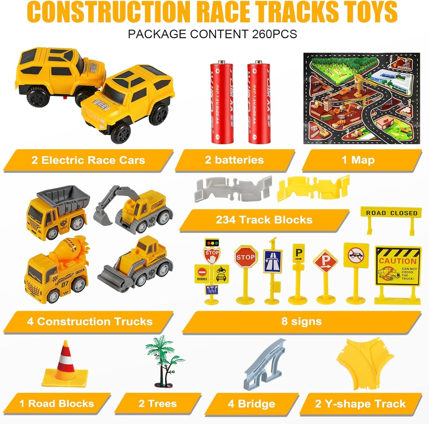 kizplays 260 pcs construction race tracks for kids toys kizplays 260 pcs construction race tracks for kids toys